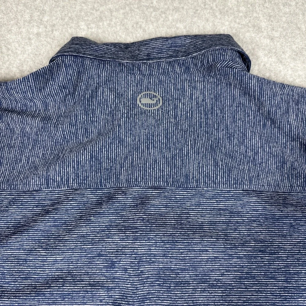 Vineyard Vines Men's‎ Performance Golf Fishing Polo Size Large Blue Striped